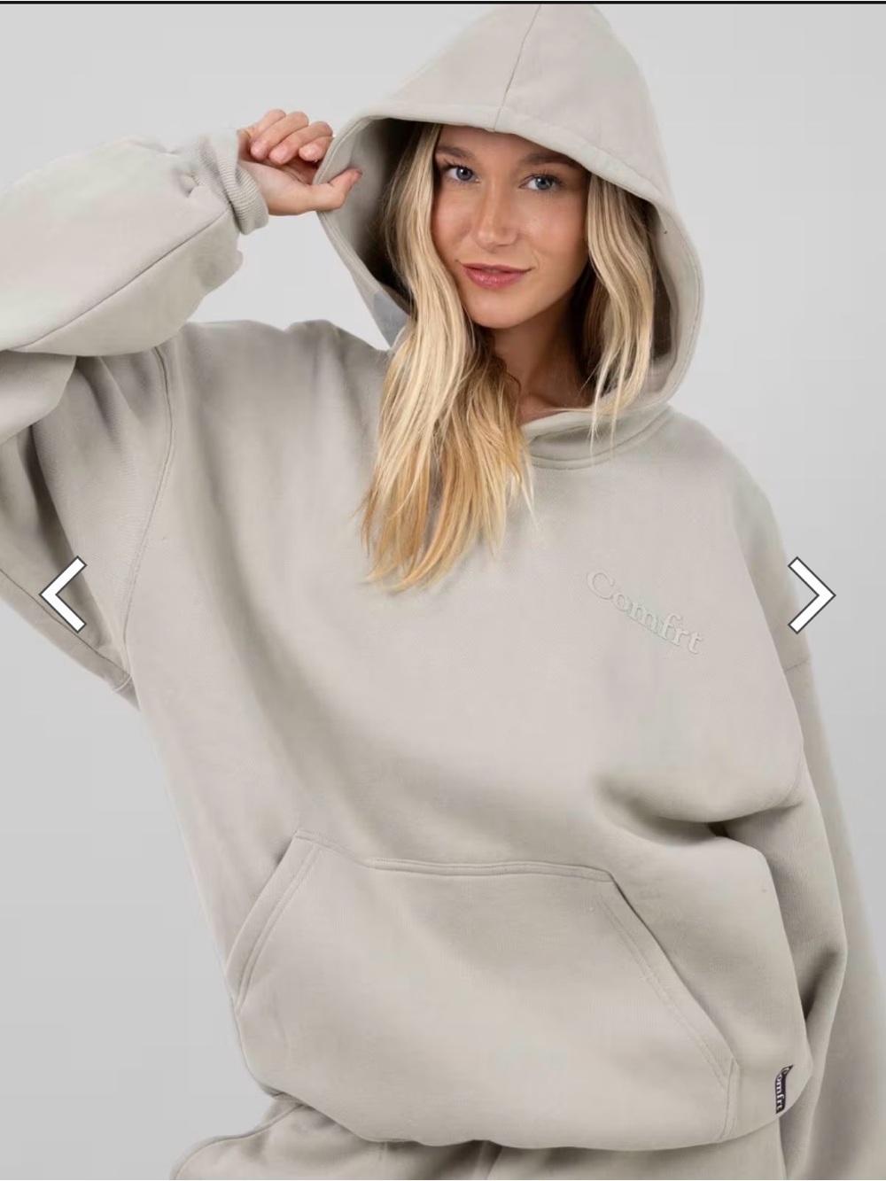 Comfrt Hooded Sweatshirt in cement